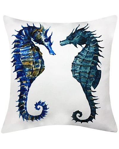 Pair Of Seahorses Printed Outdoor Pillow 3 Pair Of Seahorses Printed Outdoor Pillow