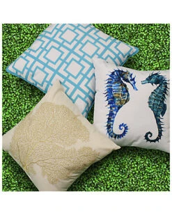 Pair Of Seahorses Printed Outdoor Pillow 7 Pair Of Seahorses Printed Outdoor Pillow -Throw Pillows Discount 3030591022 RLLD 3