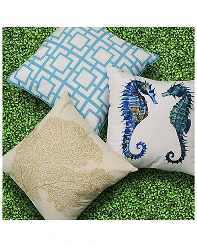 Pair Of Seahorses Printed Outdoor Pillow 5 Pair Of Seahorses Printed Outdoor Pillow - Image 3