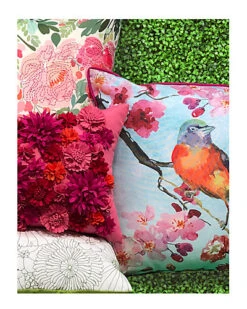 Outdoor Pretty Peonies Floral Decorative Pillow -Throw Pillows Discount 3030591036 RLLD 4