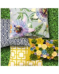 Floral Bouquet Indoor/Outdoor Decorative Pillow -Throw Pillows Discount 3030591044 RLLD 3