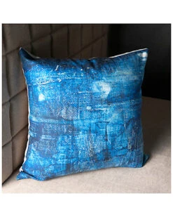 Brushstroke Indigo Denim Decorative Pillow -Throw Pillows Discount 3030591053 RLLD 3