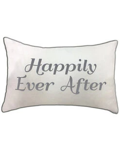 Celebrations Embroidered "Happily Ever After" Decorative Pillow