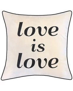 Broidered Love Is Love Decorative Pillow