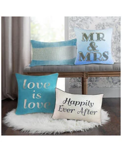 Celebrations Embroidered Love Is Love Decorative Pillow -Throw Pillows Discount 3030591072 RLLD 2