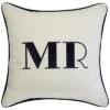 Celebrations Embroidered "Mr" Decorative Pillow -Throw Pillows Discount 3030591075 RLLD 1