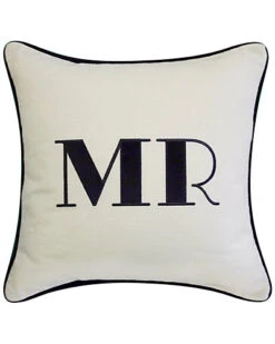 Celebrations Embroidered "Mr" Decorative Pillow