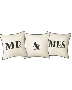 Celebrations Embroidered "Mr" Decorative Pillow -Throw Pillows Discount 3030591075 RLLD 3