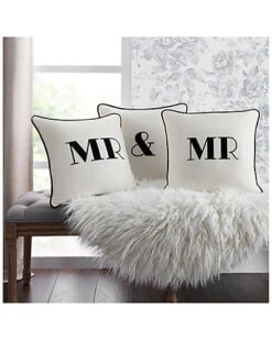 Celebrations Embroidered "Mr" Decorative Pillow -Throw Pillows Discount 3030591075 RLLD 4