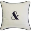 Celebrations Embroidered "&" Decorative Pillow