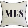 Celebrations Embroidered "Mrs" Decorative Pillow -Throw Pillows Discount 3030591079 RLLD 1