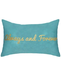 Celebrations "Always And Forever" Metallic Velvet Pillow