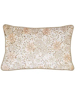 Celebrations Metallic Floral Decorative Pillow