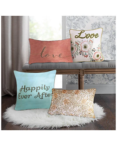 Celebrations Metallic Floral Decorative Pillow 4 Celebrations Metallic Floral Decorative Pillow - Image 3