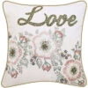Floral Beaded Love Decorative Pillow -Throw Pillows Discount 3030591085 RLLD 1