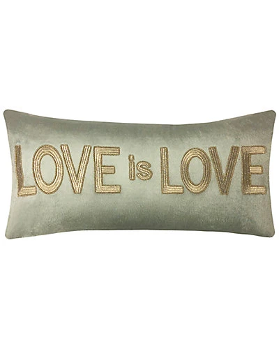 Gold Embroidered Love Is Love Decorative Pillow 3 Gold Embroidered Love Is Love Decorative Pillow