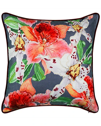 Lily Beaded Floral Decorative Pillow 3 Lily Beaded Floral Decorative Pillow