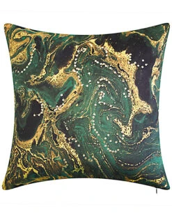 Malachite Crystal Decorative Throw Pillow