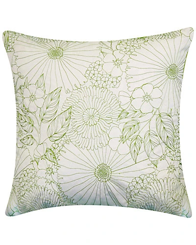 Fine Line Embroidered Floral Indoor & Outdoor Decorative Pillow 3 Fine Line Embroidered Floral Indoor & Outdoor Decorative Pillow
