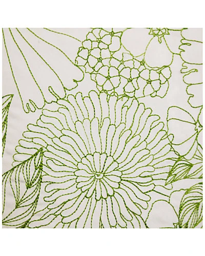 Fine Line Embroidered Floral Indoor & Outdoor Decorative Pillow 5 Fine Line Embroidered Floral Indoor & Outdoor Decorative Pillow - Image 3