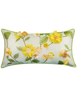 Dimensional Indoor/Outdoor Delightful Dahlia Lumbar Pillow