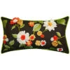Indoor/Outdoor Dimensional Delightful Dahlia Lumbar Pillow