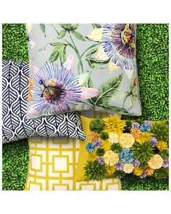 Pretty Protea Ribbon Indoor/Outdoor Decorative Pillow -Throw Pillows Discount 3030591154 RLLD 4