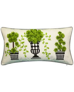 Dimensional Indoor & Outdoor Potted Topiary Decorative Pillow