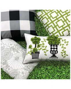 Dimensional Indoor & Outdoor Potted Topiary Decorative Pillow -Throw Pillows Discount 3030591156 RLLD 4