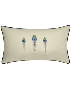 Reversible Ribbon Peacock Decorative Lumbar Decorative Pillow -Throw Pillows Discount 3030591169 RLLD 2