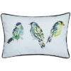 Reversible Ribbon Blue Birds Lumbar Decorative Pillow -Throw Pillows Discount 3030591170 RLLD 1