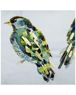 Reversible Ribbon Blue Birds Lumbar Decorative Pillow -Throw Pillows Discount 3030591170 RLLD 4