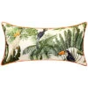 Reversible Wild Kingdom Tropical Lumbar Decorative Pillow -Throw Pillows Discount 3030591171 RLLD 1