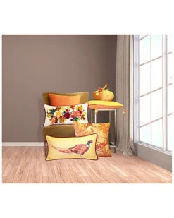 Arvest Dimensional Leaves Lumbar Decorative Pillow -Throw Pillows Discount 3030723402 RLLD 3