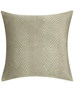 Velvet Embroidered Chevron Decorative Pillow