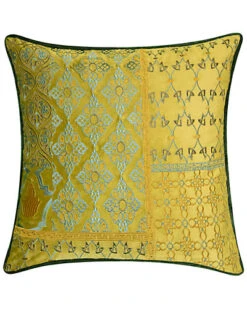 Velvet Patchwork Embroidered Decorative Pillow