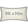 Celebrations Mr. & Mrs. Embroidered Decorative Pillow -Throw Pillows Discount 3030723410 RLLD 1