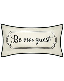 Celebrations Be Our Guest Embroidered Decorative Pillow