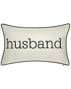 Celebrations Husband Embroidered Decorative Pillow