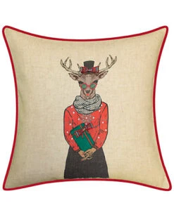 Liday Christmas Plaid Reindeer Girlfriend Decorative Pillow