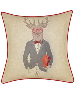Liday Christmas Plaid Reindeer Boyfriend Decorative Pillow