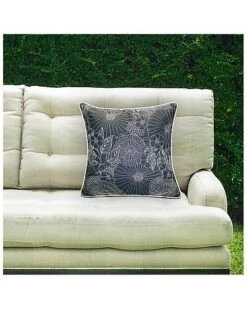 Indoor/Outdoor Fine Line Embroidered Floral Decorative Pillow -Throw Pillows Discount 3030966166 RLLD 3