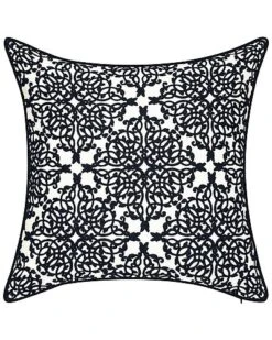 Indoor/Outdoor Embroidered Lace Decorative Pillow