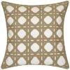 Indoor/Outdoor Rattan Geometric Decorative Pillow
