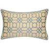 Indoor/Outdoor Raffia Geometric Embroidery Lumbar Decorative Pillow -Throw Pillows Discount 3030966187 RLLD 1