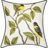 Indoor/Outdoor Embroidered Birds Decorative Pillow -Throw Pillows Discount 3030966190 RLLD 1