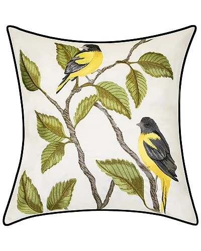 Indoor/Outdoor Embroidered Birds Decorative Pillow 3 Indoor/Outdoor Embroidered Birds Decorative Pillow