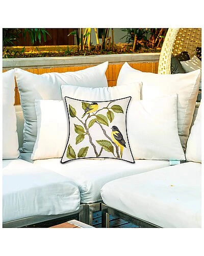 Indoor/Outdoor Embroidered Birds Decorative Pillow 6 Indoor/Outdoor Embroidered Birds Decorative Pillow - Image 4