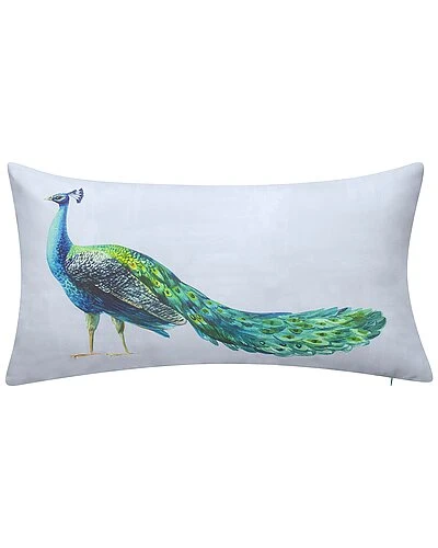 Indoor/Outdoor Dramatic Peacock Lumbar Decorative Pillow 3 Indoor/Outdoor Dramatic Peacock Lumbar Decorative Pillow