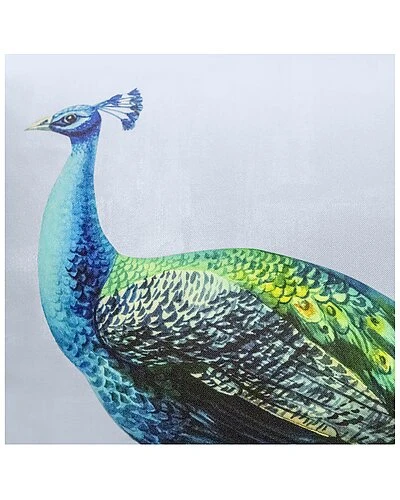 Indoor/Outdoor Dramatic Peacock Lumbar Decorative Pillow 5 Indoor/Outdoor Dramatic Peacock Lumbar Decorative Pillow - Image 3